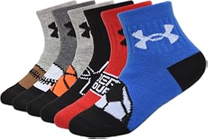 Under Armour Boys Multi Pack Printed Quarter Sock