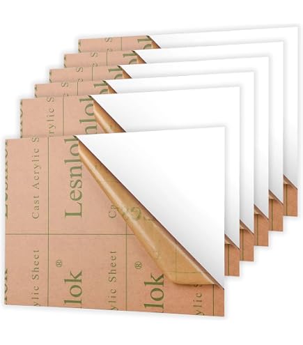 Lesnlok Brown Acrylic Sheets 2-Pack - 1/8" (3mm) Thick, 12" X 16", Clear Brown Plexiglass For Crafts, Signs, Laser Cutting