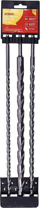 Amtech E0695 3 Piece 450mm 18" SDS Drill Bit Set Masonry Concrete view 2