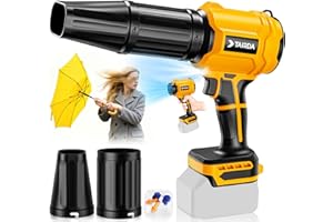 TAIRDA Cordless Leaf Blower Compatible for Dewalt 20V Battery(NO Battery), Mini Turbo Jet Blower with 2 Nozzles, Lightweight & One-Hand Use, for Patio Garage Yard Cleaning Car Dryer(Tool Only)