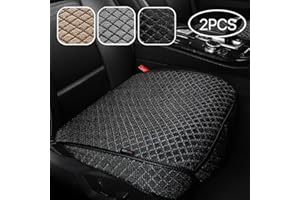 XZPILINA Bottom Car Seat Cover，Breathable Car Seat Protector，Driver Front Seat Cushion，Anti-Skid Four Seasons General（Black，2PCS）