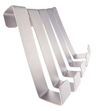 4smile Türhaken Edelstahl 10er Set – Made in Germany – Haken für die Tür einzeln verwendbar ohne Bohren – Kleiderhaken Tür un