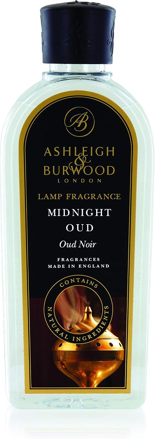 Ashleigh & Burwood Midnight Oud Fragrance Lamp Oil, 500 ml Premium Catalytic Air-Purifying Scent