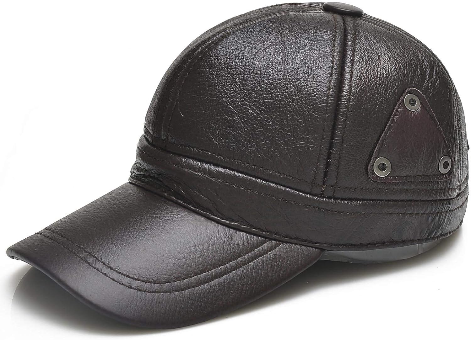 Herren Leder Baseball Cap Mit Ohrenklappen – Flachkappe, Gatsby-Stil, In Verschiedenen Größen