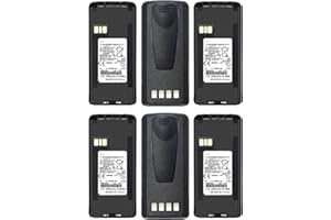 LIENIAO (6PCS) PMNN4476A Battery PMNN4082 [2025 New Version] for Motorola CP100D CP185 CP1200 CP1300 CP1600 CP1660 CP476 CP477 EP350 AAH03RDF8AA7AN PMNN4080 PMNN4082BR PMNN4081AR Battery & Belt Clip