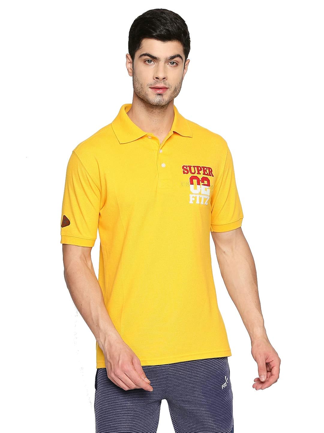 Fitz Men's Plain Regular fit Polo