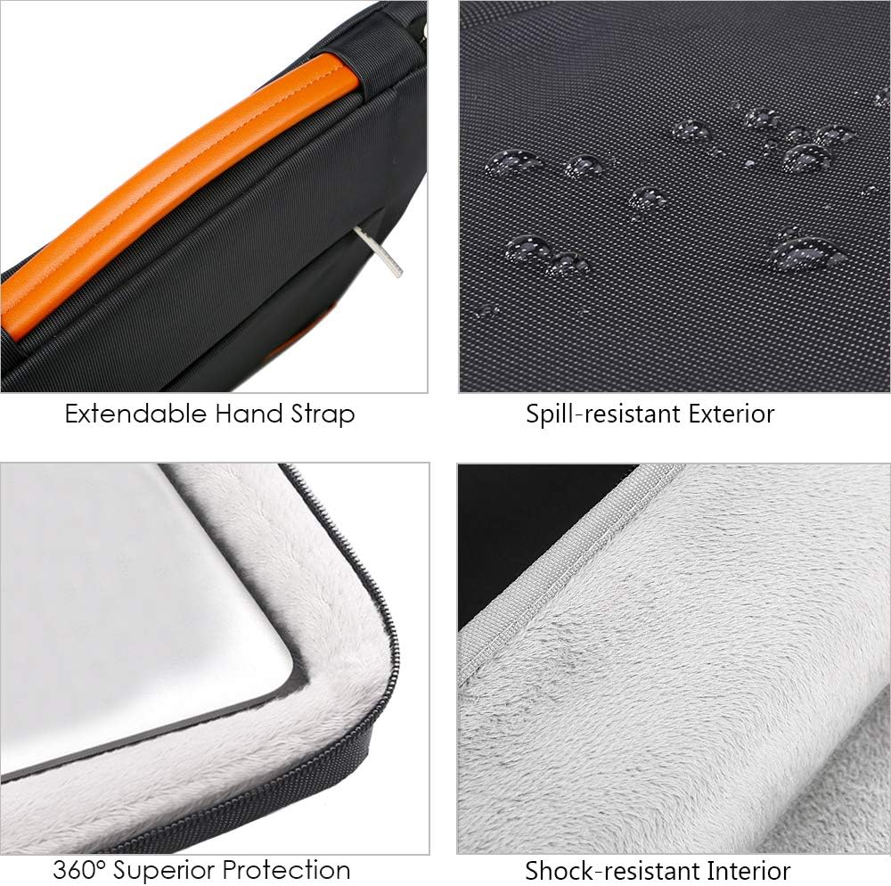 Lacdo 360° Protective 14 Inch Laptop Sleeve Computer Case Portable Bag for Dell Inspiron 14 5481 / HP Stream 14" / Acer Spin 3 / ASUS L402YA / HP Acer Chromebook 14, S330 / Flex 14 Notebook, Black: Computers & Accessories