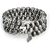 KummerSaprk Western Bracelets for Women Turquoise Feather Beaded Bracelet Western Outfit Dress Jewelry Accessories