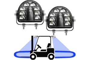ONERAY [2 Pack Forklift Safety Light Blue Arc LED Warning Light Warehouse Pedestrian Warning Arch Zone Spotlight 20W DC10-80V for Truck Security Indicator Spotlight Brightness (New)