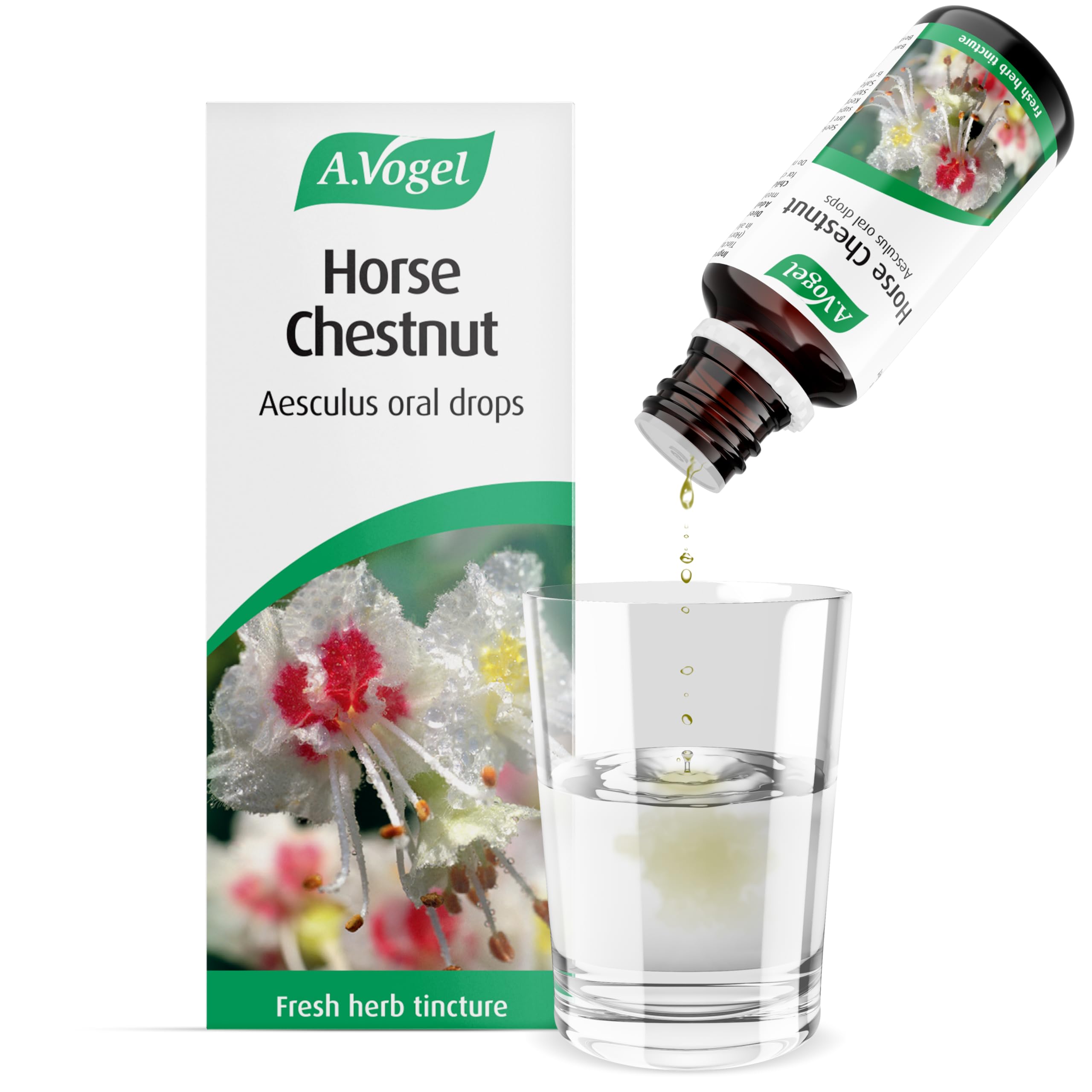 A.Vogel Horse Chestnut Aesculus Drops | Botanical Food Supplement | Extract of Fresh Aesculus Seeds | Suitable for Vegans | 50ml