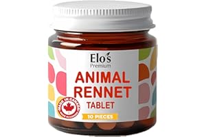 Animal Rennet Tablets for Cheesemaking| Milk Coagulant | Long Shelf Life | Perforated Tablets for Easy Use| By Elo’s Premium