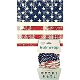 Spoontiques American Flag Hair Wrap - Multifunctional Bandanna, Headband, Hair Tie, Gaiter, and Scarf