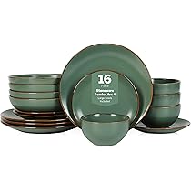 Stone Lain Brasa Modern Stoneware 16-Piece Dinnerware Set