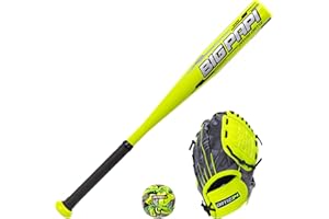 Ortiz34 Youth T-Ball Set, 25” Signature Aluminum T-Ball Bat with -10 Drop, Foam Core T-Ball, 9” Lightweight Youth Glove, Vibrant Graffiti Print