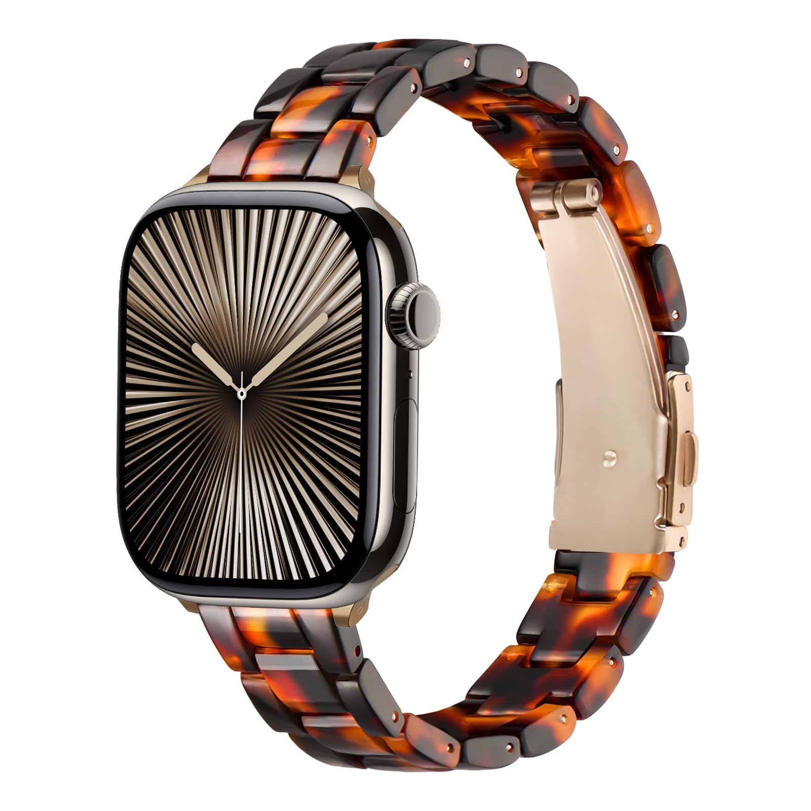 Photo 1 of Slim Resin Band Compatible With Apple Watch Band Women 40mm 44mm 41mm 45mm 38mm 42mm 46mm, 14mm Thin Lightweight Bracelet Dressy Wristband For iWatch Band Women Series 11 10 SE SE 2 SE3 9 8 7 6 5 4 3