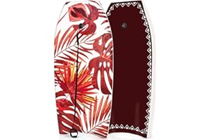 Happytools Body Board, 37''/41'' Lightweight Surfing Board w/ Wrist Leash, EPS Core, XPE Deck & HDPE Slick Bottom for Beach, 