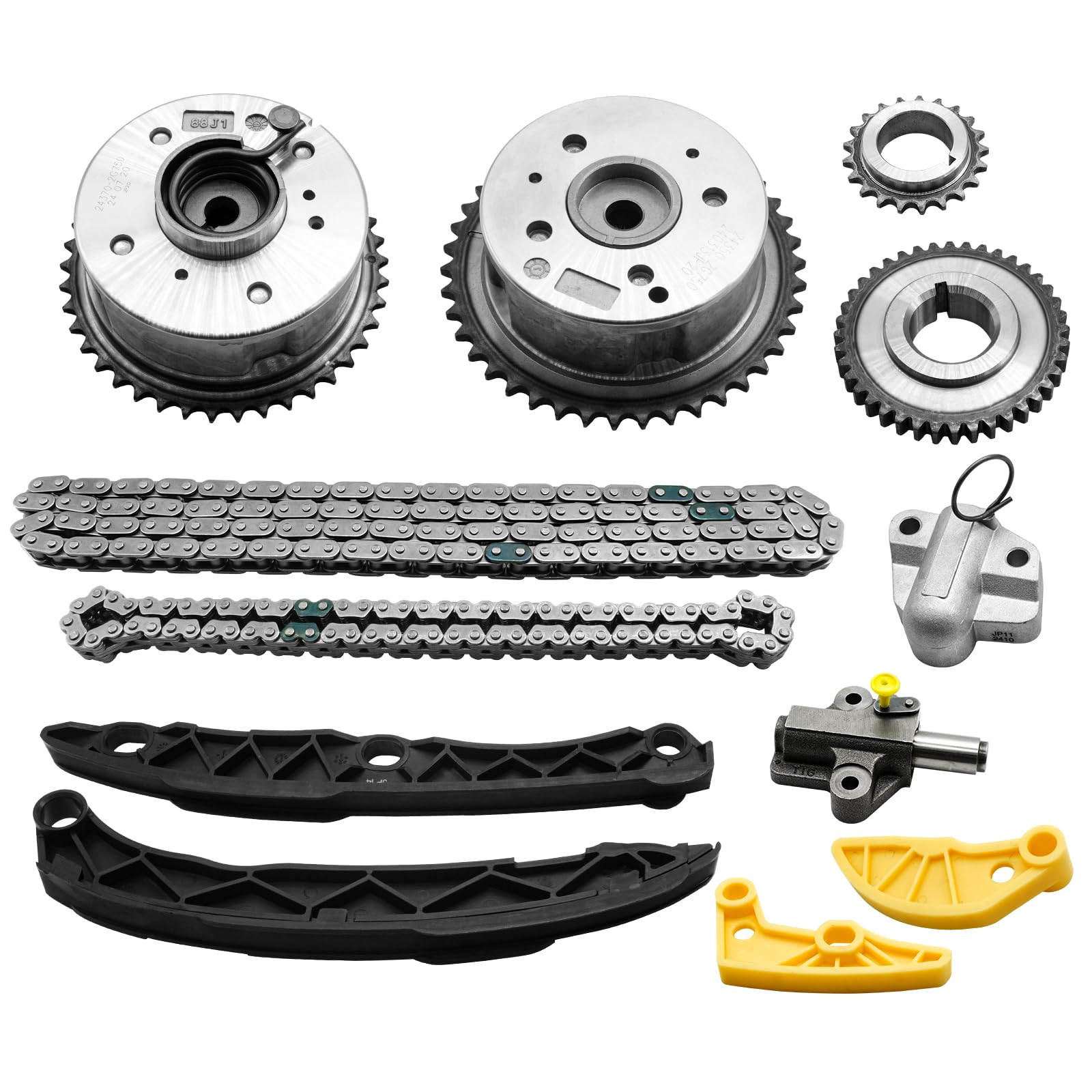 Photo 1 of 24321-2G111 Timing Chain Kit w/VVT Gear for Kia for Sportage Sorento 2.4 2.0 2012-2018,Optima 2.0 2014-2015,for Hyundai Sonata 2011-2014,Santa Fe 2.4L 2013-2018 G4KH Engine 24350-2G750 24370-2G750