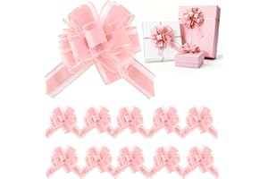 GODAYS 10Pcs Gift Bows for Gift Wrapping, 6inch Large Big Bows for Gift Wrapping, Christmas Bows Gift Wrapping, Pull Xmas Tre