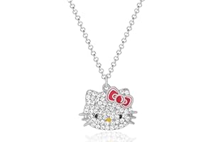 Hello Kitty Sanrio Pave Pendant Necklace 16"+3" - Official License Necklace Jewelry