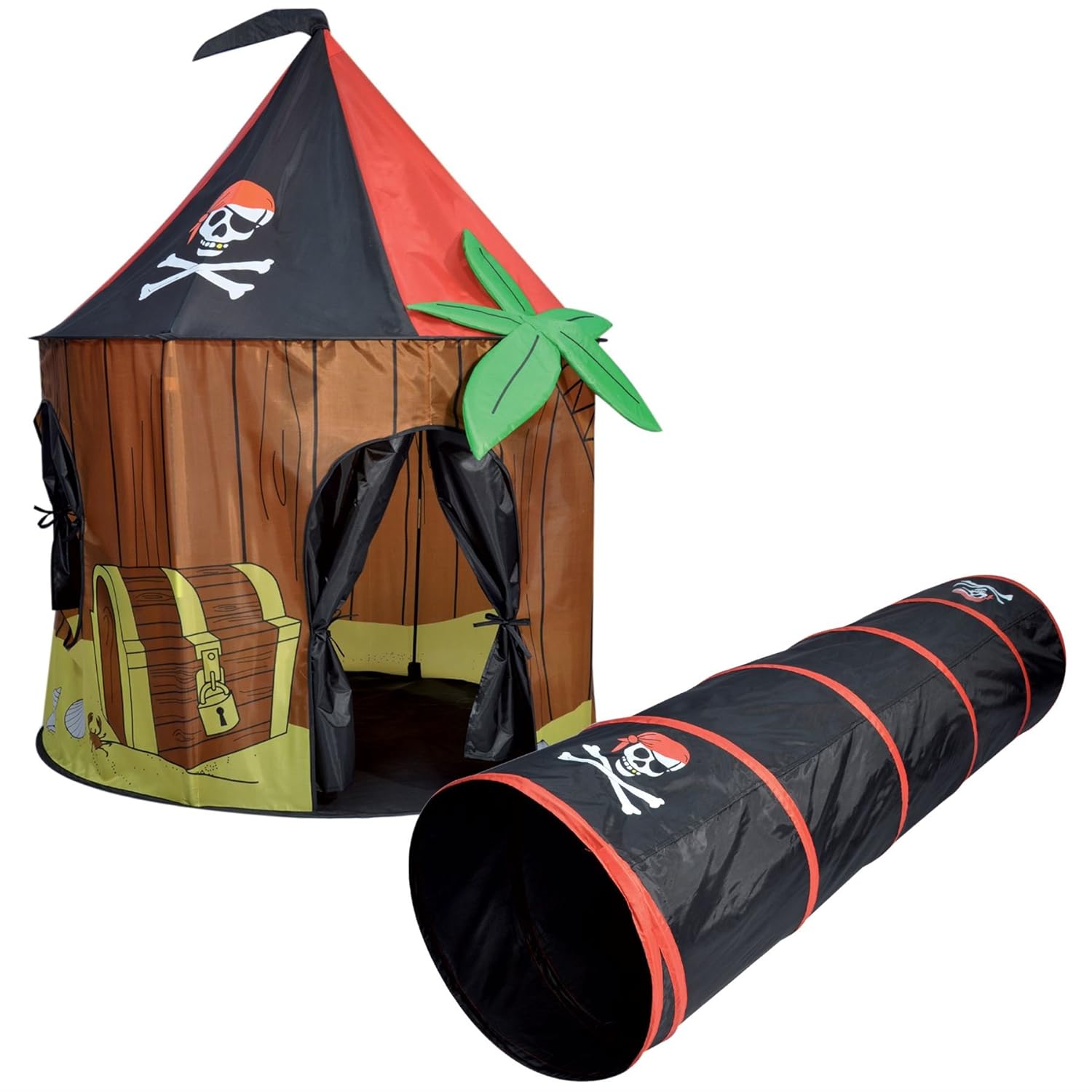 Kids Kingdom Popup Pirate Cabin Play Tent & Tunnel Amazon.co.uk Toys
