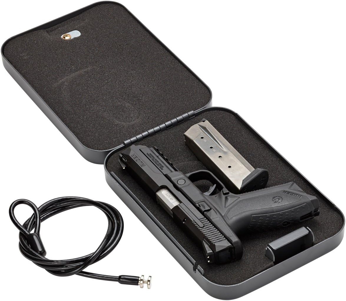 SnapSafe Keyed Lock Box, Large 75200, Portable Steel Handgun Safe & Case, TSA & CA DOJ Approved, Measures 9.5” x 6.5” x 1.75 : Sports & Outdoors