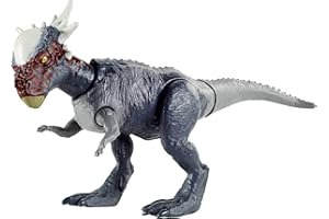 Mattel Jurassic World Toys Camp Cretaceous Stygimoloch Stiggy Savage Strike Dinosaur Figure, Smaller Size, Attack Move Iconic to Species, Movable Arms & Legs, Ages 4 Years Old & Up