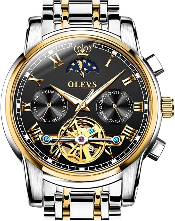 Amazon.com: OLEVS Mens Watch Automatic Mechanical Tourbillon Slef-Wind