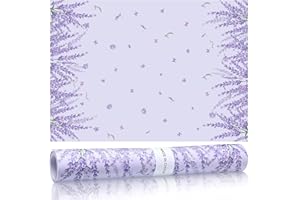 Eersida 20 Sheets 14 x 19.5 Inch Scented Drawer Liners for Dresser Non Adhesive Fragrant Drawer Liners Paper for Bedroom Kitchen Cabinet Home Shelf Closet (Lavender)