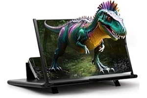 HOLLAMILE Screen Magnifier for Cell Phone, 18" Magnifying HD 3D 2025 Upgraded Phone Screen Amplifier Phone Stand with Screen Enlarger Compatible with All Smartphones for Movies Videos (18 inch)