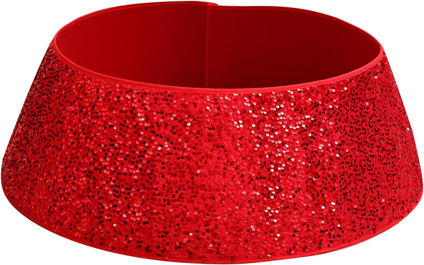 Tree Stands - Christmas Tree Collar, Foldable Square Christmas Tree Ring, Christmas Tree Base Hexagonal Stand, Christmas Tree Ring Collar for Xmas Tree Home Party Decor (Red)