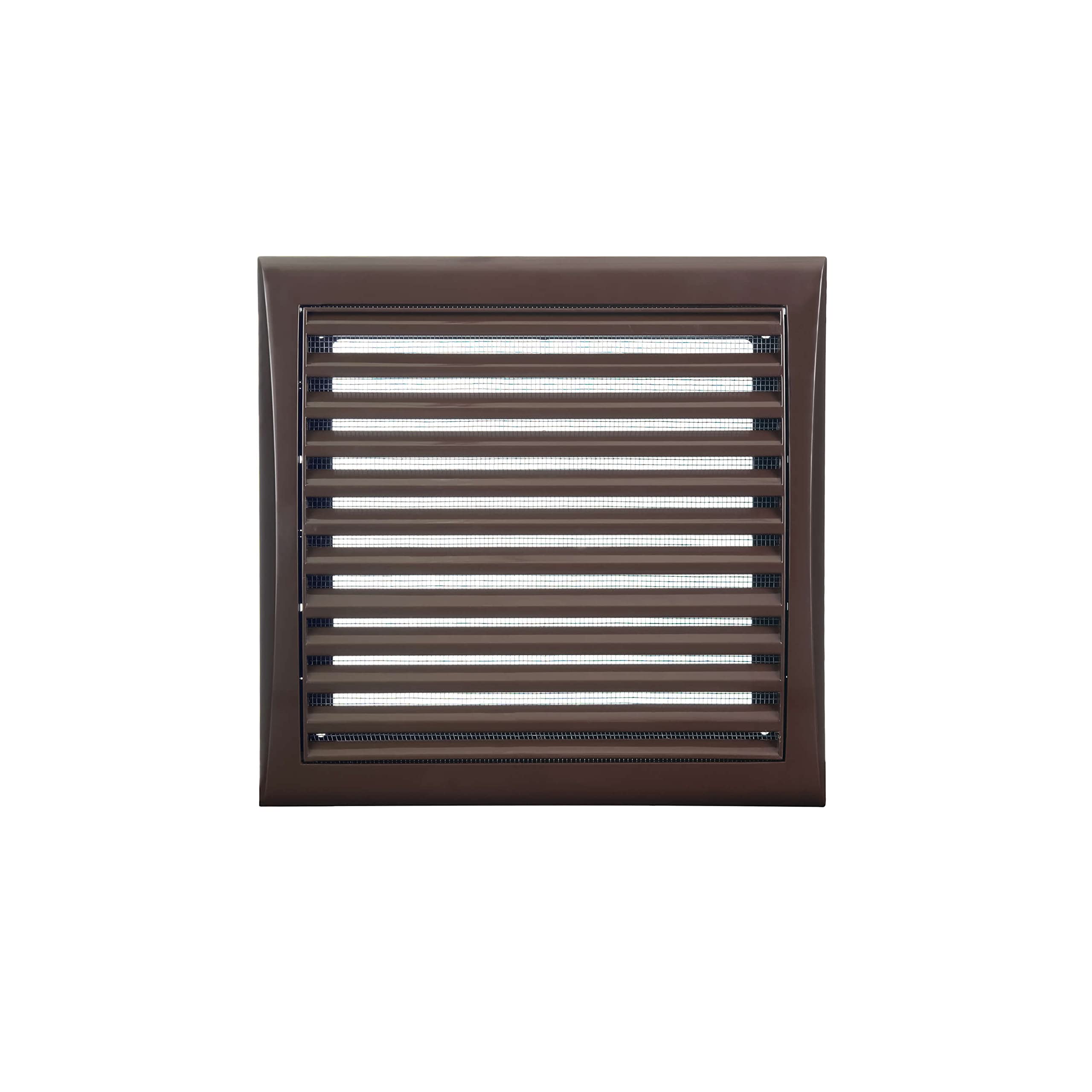 White/Brown Air Vent Grille,Supply and Extract Grille Ventilation, Grille Made of High Impact ABS, Plastic Exhaust Ventilation Cover with Insect Protection 193mm x 188mm