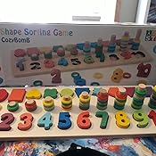 Amazon.com: CozyBomB Wooden Number Puzzle for Kids - Montessori Toys