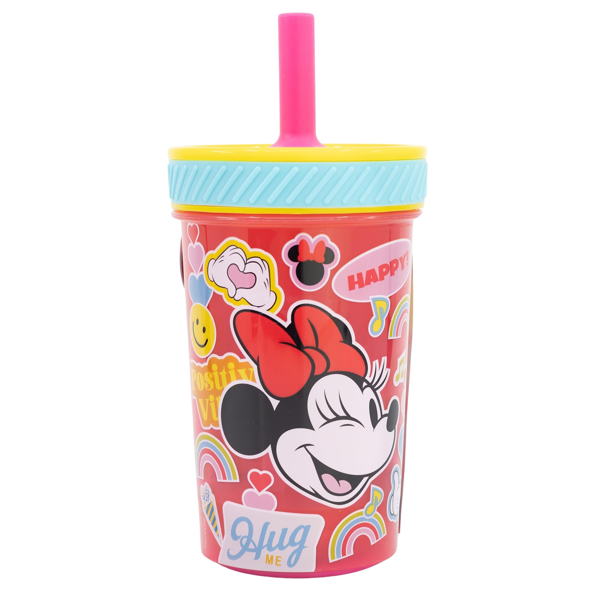 Stor Minnie Plastic Cup with Silicone Straw