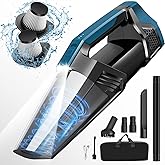 Blestan Cordless Car Vacuum Lightweight High Power Handheld Vacuum Cleaner with LED Light, Hand Vacuum for Car Home Office and Pet Hair, BlackBlue