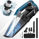 Blestan Cordless Car Vacuum Lightweight High Power Handheld Vacuum Cleaner with LED Light, Hand Vacuum for Car Home Office and Pet Hair, BlackBlue