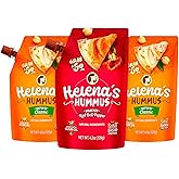 Helena Hummus (3-pack), Shelf-Stable, No Added Preservatives, 2 Natural Classic 4.23 oz and 1 Roasted Bell Pepper Hummus To-Go, 4.23 oz (1 Tripack)