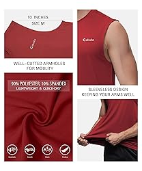 Cakulo Mens Sleeveless Muscle Workout Shirts Quick
