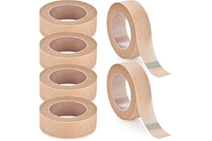 AHHALFFY 6 Rolls Nose Tape for Rhinoplasty Shaping, Micropore Tape, Paper Tape Medical Sensitive Skin, Flexible Surgical Bandages, First Aid Bandages for Wound Injuries Swelling (0.5 in x 10 yds)