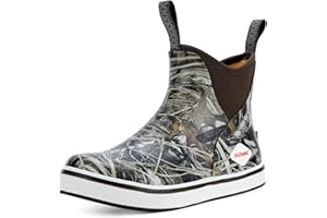 Showave Kid's Deck Boots Waterproof Ankle Rain Boots for Boys Girls Insulated Neoprene Rubber Boots Non-slip Child Rain Shoes