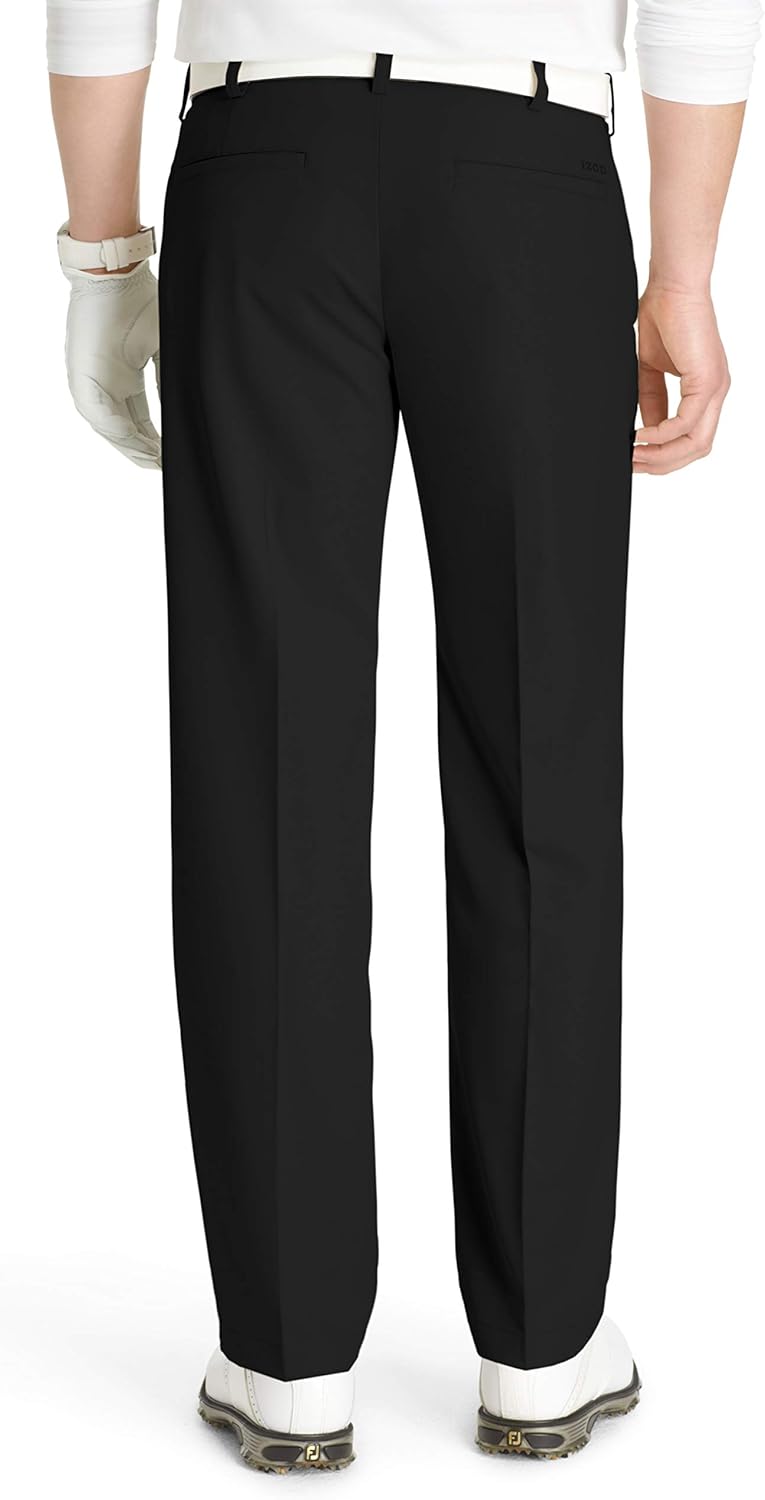 IZOD Men's Flat Front Traditional Slim Fit Basic Microtwill Golf Pant at  Men’s Clothing store