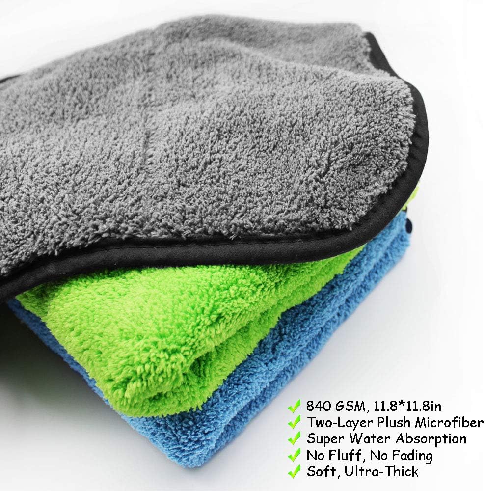 HUYU 3 PCS 840GSM Microfiber Cleaning Cloths - Image 3