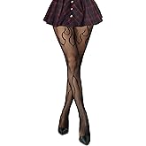 Qisehot Star Fishnet Stockings for Women-Lace Design, Breathable & Stretchy Tights for Party, Cosplay, Fashion