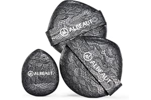 Albeaut Air Puff 3PCS, Liquid Foundation Puff for Cushion Foundation Replacement, Mini Teardrop Puff for Precision Concealer/