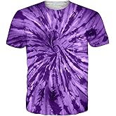 Goodstoworld Men’s Tie-Dye Short Sleeve Colorful T-Shirt