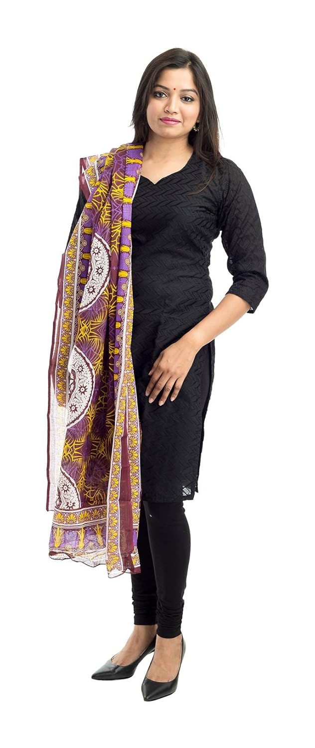 lodestone women's cotton printed dupatta (multi-coloured)