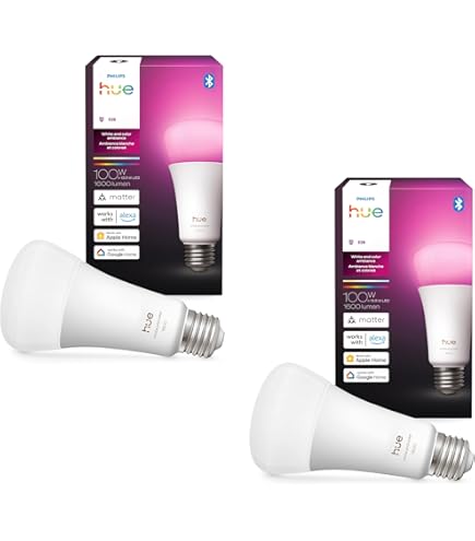 Amazon.com: Philips Hue 2-Pack Premium Smart Light Starter Kit, 16