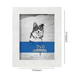ArtToFrames 7x9 Inch White Picture Frame, This 1.25