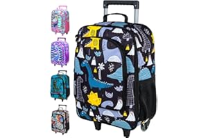 AGSDON Kids Luggage for Boys Girls, Cute Rolling Wheels Suitcase for Children Toddler