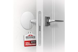 X-Protector Door Stoppers for Wall - 4 PCS, 3.15" - Self-Stick Door Knob Wall Protector - Silicone Wall Protectors from Door 