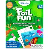 Skillmatics Foil Fun Animals, Foil Art &amp; Craft Kit, Gift for Boys &amp; Girls | Travel Toys, Sticker Activity Kit, Fine Motor Skills, DIY Mess-Free Art, Screen-Free, Gifts for Kids Ages 4, 5, 6, 7, 8, 9